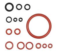 Snapworld-Kaffee 15-Piece Coffee Machine Seals Set - VMQ/EPDM Rubber - Rot - Suitable for Phillips Saeco, Spidem, Gaggia