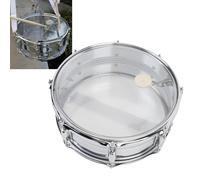 Snare,14.6 X 6in Transparent Shoulder,Practice Snare Drum for Performance,Portable Snare Drum Set, Percussion Instrument for Students Beginners
