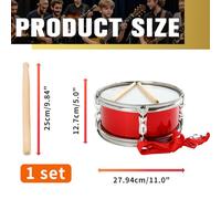 Snare Drum, 11 Inch Toddler Drum Set with Wooden Mallet and Adjustable Strap, Percussion Musical Instrument for Kids Birthday Gifts