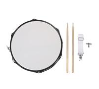 Snare Drum 14in Stainless Steel for Military Band Student Beginners with Drumsticks Strap
