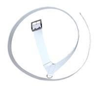 Snare Drum Cross Belt Shoulder Strap, Black, Brown, White Adjustable Free Size Marching Band Drum Harness for Adults, Unisex One Size Leather Percussion Drumline Sling Strap for Parade (White)