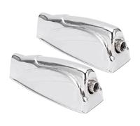 Snare Drum Ear, 2Pcs Drum Lug Iron Drum Lug Set Chrome Color Snare Ear Set Musical Instrument Maintenancing Accessories Parts for Drum Set(WC27J)