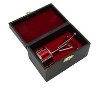 Snare Drum Model, 9.5cm 3.7 Inch Small Snare Drum, Stable Base, Delicate Copper Texture, with Bookshelf Stand