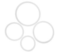 Snare Drum Mute Ring Set PC Film Practice Accessory White 4pcs | Portable, Easy Installation, Not Easy to Deform or Break, Beginner Snare Drum Supply