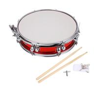 Snare Drum Stainless Steel Marching School Band Snare Drum Kit with Drumsticks for Practice Performance (Blue) (Red)