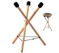 Snare Drum Stand, Adjustable Stable Triangular Wooden Snare Stand, Foldable Universal Practical Handpan Drum for Beginners and Professionals