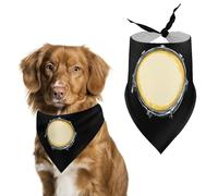 Snare Drum Triangle Dog Bandana Adjustable Pet Bibs Summer Washable Scarf for Small Medium Large Pets