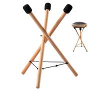 Snare Stand, Snare Drum Stand, Adjustable Stable Triangular Wooden Snare Stand, Foldable Universal Practical Handpan Drum Stand for Beginners and Professionals, Drum Stand