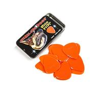 Snarling Dogs Brain TNSDB351 1.14 Guitar Picks, 12-Piece, Collectible Tin, Orange Nylon, 0 1.14mm