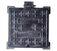 Snaweo Manhole Cover And Frame, Sewage Basin Cover, Garage Drain Cover, Cross-Shaped Anti-Slip Design On The Top, Suitable For Patios, Driveways, Basements(25cm/9.8in)