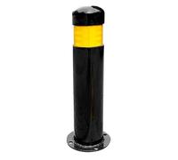 Snaweo Safety Bollard Post, Delineator Post, Security Post With Anchor Bolts & Reflective Stripes, Rustproof Waterproof Driveway Traffic Delineator Posts(75CM 1pcs)