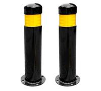 Snaweo Safety Bollard Post, Delineator Post, Security Post With Anchor Bolts & Reflective Stripes, Rustproof Waterproof Driveway Traffic Delineator Posts(50CM 2pcs)