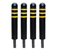 Snaweo Safety Bollard Post, Delineator Posts, Parking Bollards, Bollard Post In Ground With Reflective Strips, For Traffic Control/Driveway Barriers/Parking Poles(80CM 4pcs)