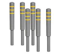 Snaweo Safety Bollard Post In Ground, Delineator Post, Parking Barriers Driveways Bollards, Safety Barrier Post, Column No Parking, For Parking Lots/Sidewalks/Bike Paths(105CM 6pcs)