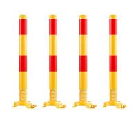 Snaweo Spring Steel Pipe Safety Bollard Post, Metal Parking Bollards, Spring Parking Post, Rustproof Waterproof Driveway Traffic Bollards, For Indoor And Outdoor Parking(60CM 4pcs)
