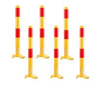 Snaweo Spring Steel Pipe Safety Bollard Post, Metal Parking Bollards, Spring Parking Post, Rustproof Waterproof Driveway Traffic Bollards, For Indoor And Outdoor Parking(60CM 6pcs)