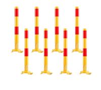 Snaweo Spring Steel Pipe Safety Bollard Post, Metal Parking Bollards, Spring Parking Post, Rustproof Waterproof Driveway Traffic Bollards, For Indoor And Outdoor Parking(60CM 8pcs)