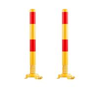 Snaweo Spring Steel Pipe Safety Bollard Post, Metal Parking Bollards, Spring Parking Post, Rustproof Waterproof Driveway Traffic Bollards, For Indoor And Outdoor Parking(60CM 2pcs)