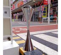 Snaweo Standing Ashtray, Cigarette Disposal, Standing Ashtray Outdoor for Patio, Large & Tall Outside Ashtrays for Cigarette Butt, Commercial Metal Smokers Cigar Ash Tray(Silver)