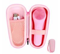 SnawikiBag Case Compatible with NågraCoola CLIE Sonic Facial Cleansing Brush, Waterproof Case Storage Carrying Holder Fits for Silicone Face Scrubber and Charging Cable (Box Only), Pink