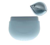 SNAWOP Retainer Case with Vent Holes Slim Silicone Cute Retainer Holder Portable Thin Braces Case Compatible with Invisalign Travel Denture Night Mouth Guard Aligner Box (Blue)