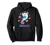 Snaxolotl Kawaii Axolotl Funny Food Lover Amphibian Pet Pullover Hoodie