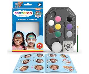 Snazaroo 1172235 Paw Patrol Liberty & Everestt Make-Up Set - 8 Water-based Face and Body Paints with Sponge, Brush, Stencil, Instructions (English language not guaranteed)