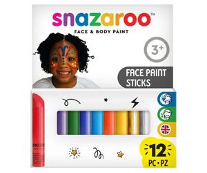 Snazaroo 12 Face Painting Sticks