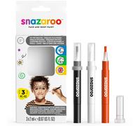 Snazaroo Brush Pens, Halloween Pack of 3, Safe and Non-Toxic, Precision Brush...