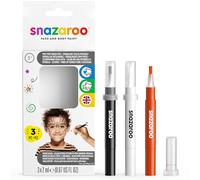 Snazaroo Brush Pens, Halloween Pack of 3, Safe and Non-Toxic, Precision Brush Nib, for Ages 3+,