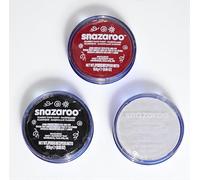 Snazaroo Classic Face and Body Paint 18.8g Professional Water Based, Single Cake Makeup Supplies for Adults, (( Black - White - Red ))