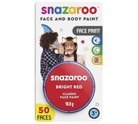 Snazaroo Classic Face and Body Paint for Kids and Adults, Blister Bright RedColour, Water Based, Easily Washable, Non-Toxic, Makeup, Body Painting for Parties, for Ages 3+