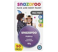 Snazaroo Classic Face and Body Paint for Kids and Adults, Blister Purple Colour, Water Based, Easily Washable, Non-Toxic, Makeup, Body Painting for Parties, for Ages 3+