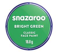 Snazaroo Face Paint 18ml | Classic Water-Based Washable Makeup | Safe Non-Toxic Hypoallergenic for Kids & Adults | Halloween, Cosplay, Skull, Vampire, Zombie, Clown, Festival Colours (Bright Green)