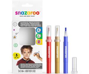Snazaroo Face Paint Brush Pen Adventure Set (3pc)