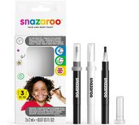 Snazaroo Face Painting Brush Pen Set - Monochrome (3pk)