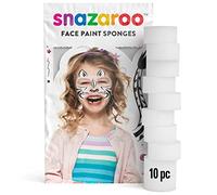 Snazaroo Face Paint High Density Foam Make-Up Sponges, 10 Pack, White, One Size