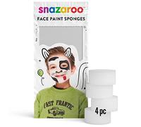 Snazaroo Face Paint High Density Foam Make-Up Sponges, Pack of 4, White, One Size