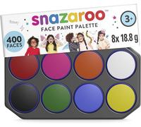 Snazaroo Face Paint Palette, 18 ml (1 Pack of 8 Colors) - Vibrant Make-Up,...