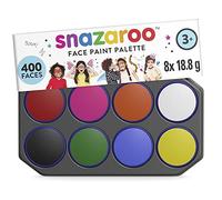 Snazaroo Face Paint Palette, 18 ml (1 Pack of 8 Colors) - Vibrant Make-Up,...