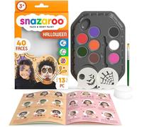 Snazaroo Face Painting Palette Kit - 13 Pieces Guide & Stencils - HALLOWEEN
