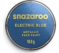 Snazaroo Metallic Face and Body Paint for Kids and Adults, Electric Blue Colour, Water Based, Easily Washable, Non-Toxic, Makeup, Body Painting for Parties, for Ages 3+