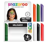 Snazaroo Painting Sticks, Halloween Pack of 6, Safe and Non-Toxic, Easy to Remove with Soap & Water, ideal for parties and fancy dress occasions, for Ages 3+