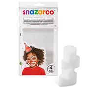 Snazaroo - Set of 4 Fine Pores Teardrop Shape Sponge for Applying Makeup, Powder and Cream