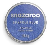 Snazaroo Sparkle Face and Body Paint for Kids and Adults, Sparkle Blue Colour, Water Based, Easily Washable, Non-Toxic, Makeup, Body Painting for Parties, for Ages 3+