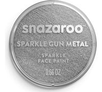 Snazaroo Sparkle Face and Body Paint for Kids and Adults, Sparkle Gun Metal Grey Colour, Water Based, Easily Washable, Non-Toxic, Makeup, Body Painting for Parties, for Ages 3+