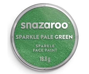 Snazaroo Sparkle Face and Body Paint for Kids and Adults, Sparkle Pale Green Colour, Water Based, Easily Washable, Non-Toxic, Makeup, Body Painting for Parties, for Ages 3+