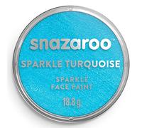 Snazaroo Sparkle Face and Body Paint for Kids and Adults, Sparkle Turquoise Colour, Water Based, Easily Washable, Non-Toxic, Makeup, Body Painting for Parties, for Ages 3+