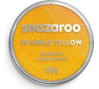 Snazaroo Sparkle Face and Body Paint for Kids and Adults, Sparkle Yellow Colour, Water Based, Easily Washable, Non-Toxic, Makeup, Body Painting for Parties, for Ages 3+