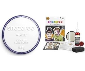 Snazaroo Special FX Face Paint Kit, 6 pcs + Classic White Face Paint, 18.8g, for Halloween and Parties